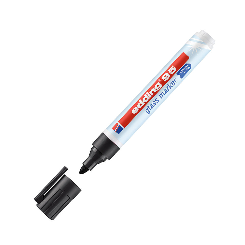 Bluepixel Equipamentos e Serviços Informáticos Lda | Marcador para Vidro Edding 95 1,5-3mm Preto - 1 unidade Edding Marcadores