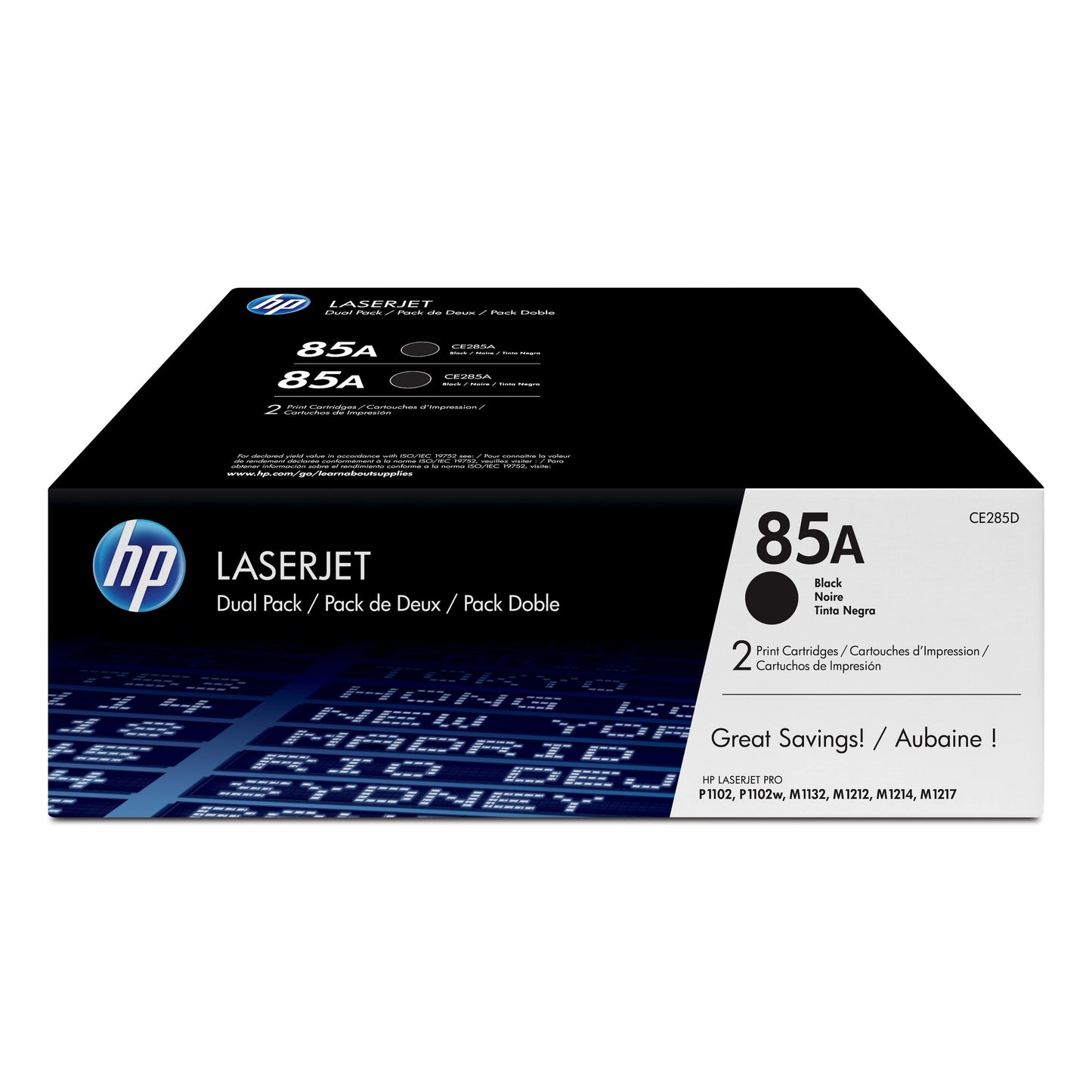 HP 85A original LaserJet Toner cartridge CE285AD black standard capacity 1.600 pages 2-pack HP