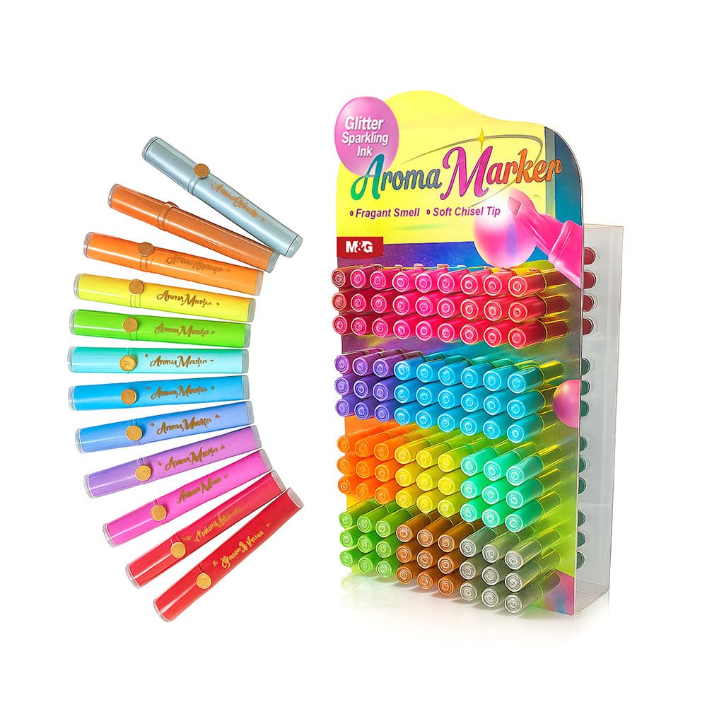 Bluepixel Equipamentos e Serviços Informáticos Lda | Marcador Aroma Glitter 324 un. – Escreva com Estilo e Cheiroso MG Marcadores