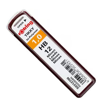 Bluepixel Equipamentos e Serviços Informáticos Lda | Minas de Grafite HB 1mm Rotring – Pacote com 12 unidades Rotring Minas