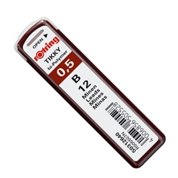 Bluepixel Equipamentos e Serviços Informáticos Lda | Lápis Graphite B Rotring 0,5mm – Pack com 12 unidades Rotring Minas
