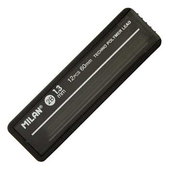 Bluepixel Equipamentos e Serviços Informáticos Lda | Lápis Minas Grafite 1,3mm 2B - Pack com 12 unidades Milan Minas