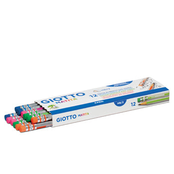 Bluepixel Equipamentos e Serviços Informáticos Lda | Lápis Grafite HB Nº2 Giotto com Borracha - Caixa com 12 unidades Giotto Lápis