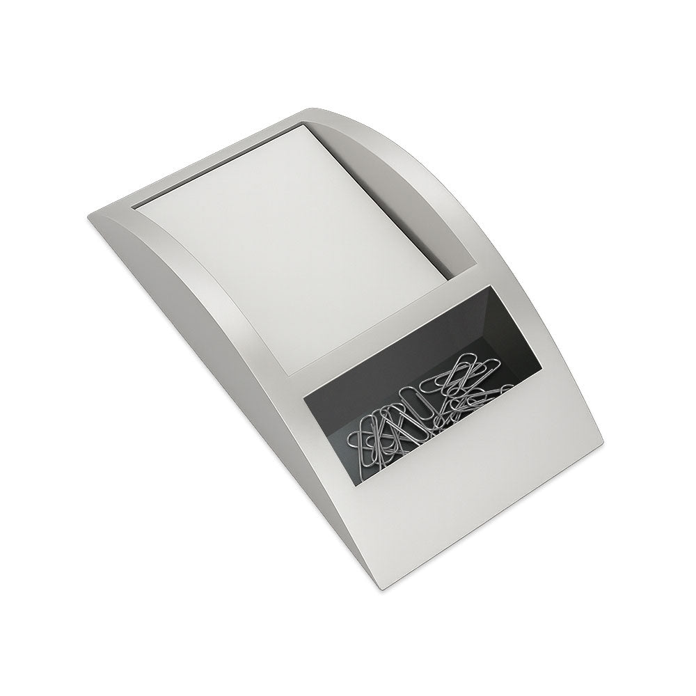 Bluepixel Equipamentos e Serviços Informáticos Lda | Suporte com Bloco de Notas e Clips Cinza | Organizadores Práticos Neutral Bases para Papel