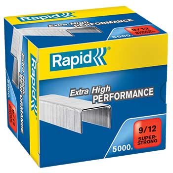 Bluepixel Equipamentos e Serviços Informáticos Lda | Ágraplos 9/12 Rapid 60/90 Folhas Caixa 5000 Unidades Rapid Agrafos