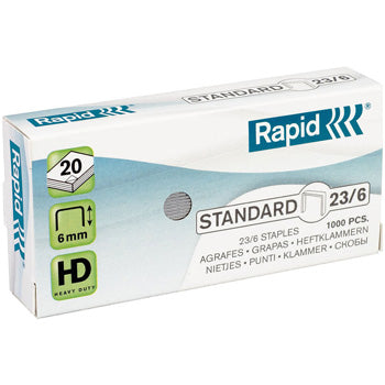 Bluepixel Equipamentos e Serviços Informáticos Lda | Agrafos 23/06 Rapid 10/40 Folhas - Caixa com 1000 Unidades Rapid Agrafos