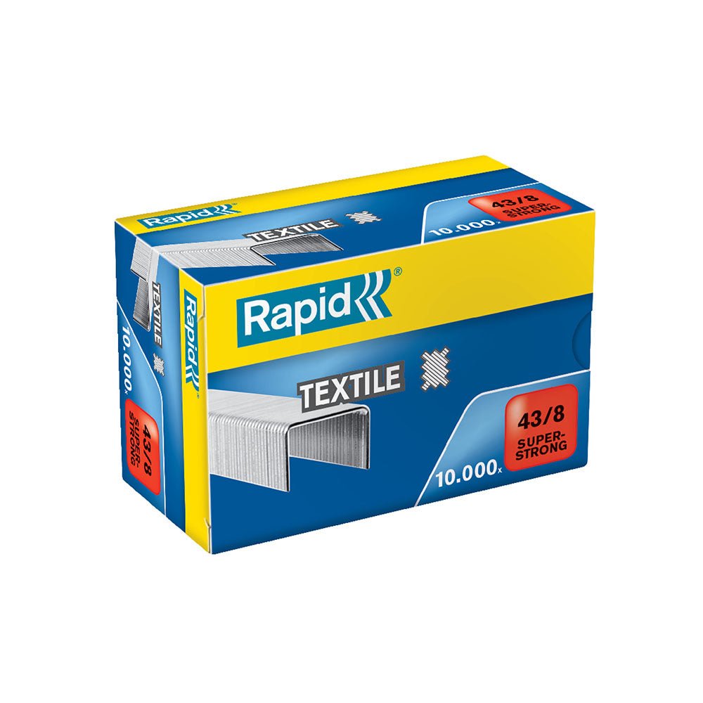 Bluepixel Equipamentos e Serviços Informáticos Lda | Agrafos 43/8 para Tecido - Rapid Cx10000un Rapid Agrafos