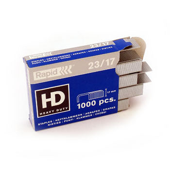 Bluepixel Equipamentos e Serviços Informáticos Lda | Agrafos 23/17 Rapid para até 140 folhas - Caixa com 1000 un Rapid Agrafos