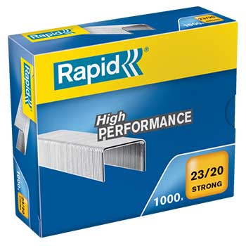 Bluepixel Equipamentos e Serviços Informáticos Lda | Agrafos Rapid 23/20 para até 170 folhas - Caixa com 1000 unidades Rapid Agrafos