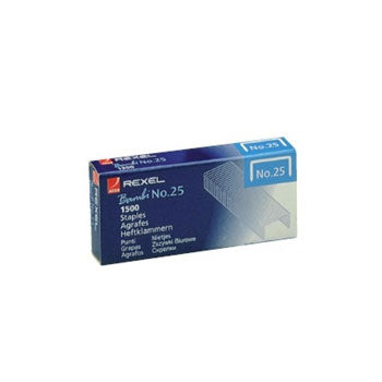 Bluepixel Equipamentos e Serviços Informáticos Lda | Agrafos Rexel Bambi Nº25 21/4 — Pack 1500un para 2/10 Folhas Rexel Agrafos