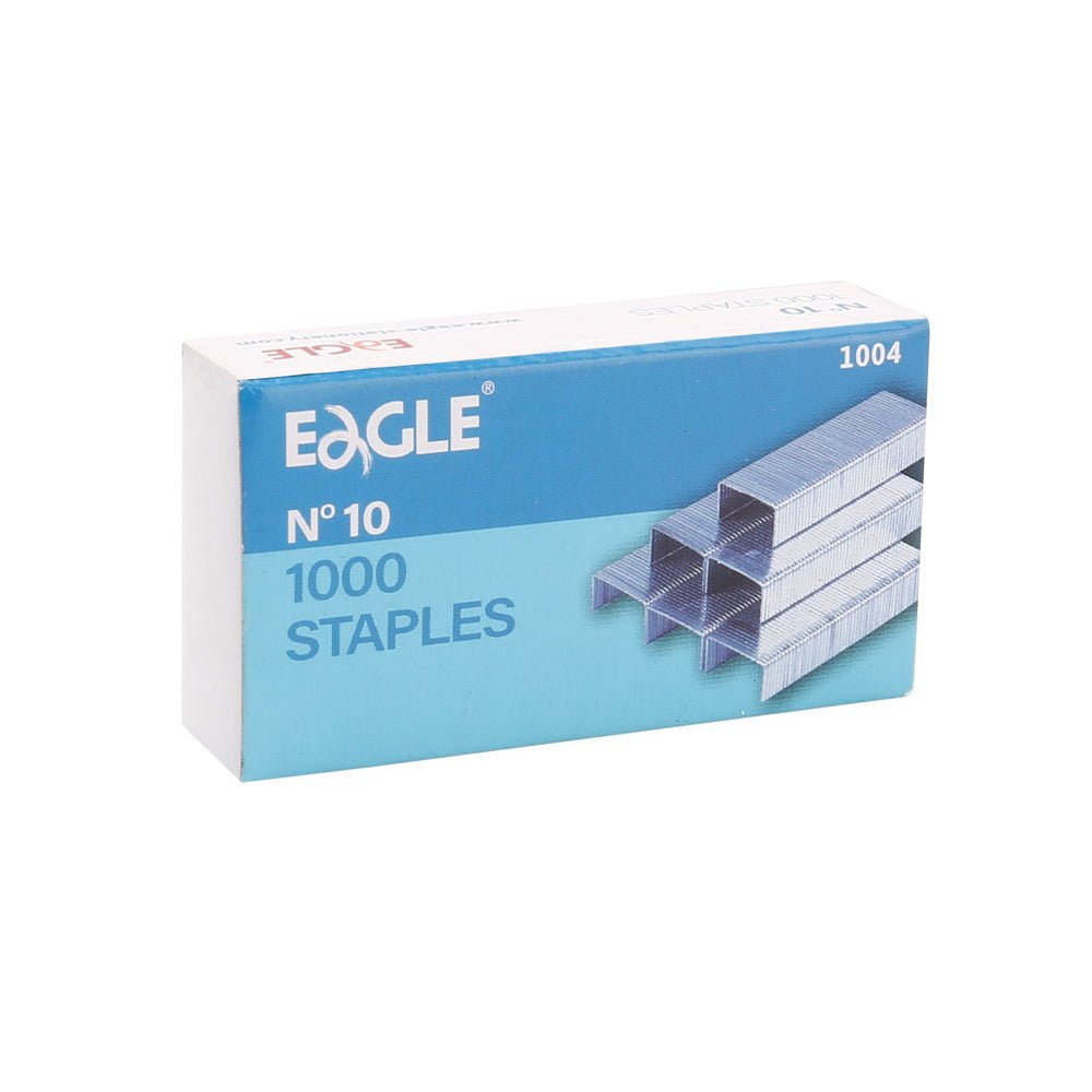 Bluepixel Equipamentos e Serviços Informáticos Lda | Agrafos 10 Eagle para 2/10 Folhas - Caixa com 1000 Unidades Eagle Agrafos
