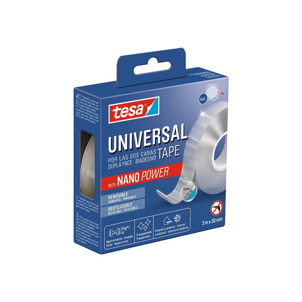 Bluepixel Equipamentos e Serviços Informáticos Lda | Fita Dupla Face Tesa Nano Power 30mm x 3m - Fixação Forte Tesa Dupla Face