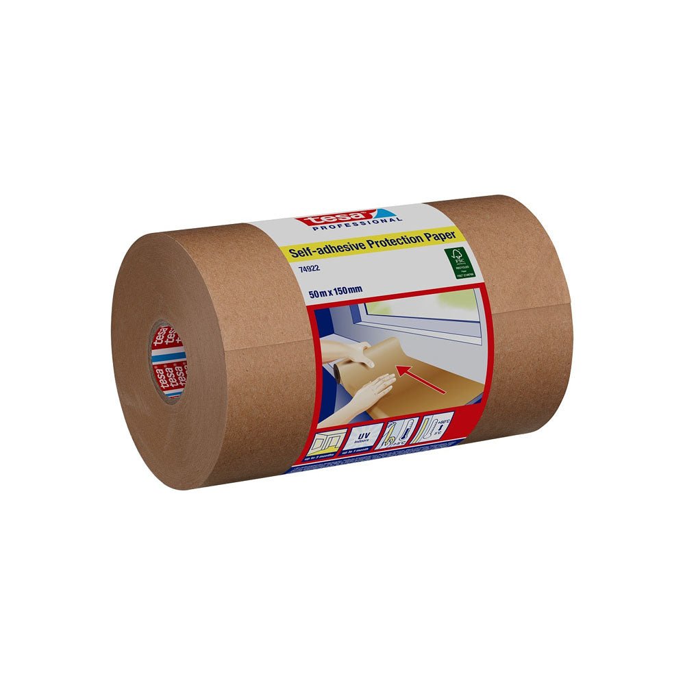 Bluepixel Equipamentos e Serviços Informáticos Lda | Papel de Proteção Autoadesivo Tesa 150mm x 50m – Resistência e Eficiência Tesa Isolamento