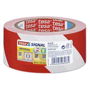Bluepixel Equipamentos e Serviços Informáticos Lda | Fita Adesiva PVC Sinalização Vermelho/Branco 50mmx33m Tesa Tesa Sinalização
