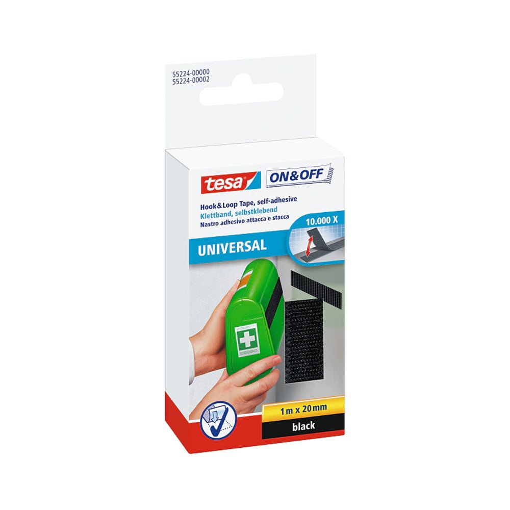 Bluepixel Equipamentos e Serviços Informáticos Lda | Fita Velcro Tesa 20mmx1m Preta para Fixação e Reparos Tesa Dupla Face