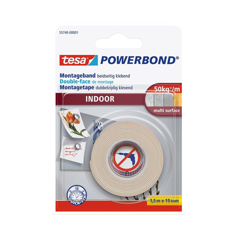 Bluepixel Equipamentos e Serviços Informáticos Lda | Fita Adesiva Dupla Face Powerbond 19mm x 1,5m Tesa Tesa Dupla Face