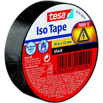 Bluepixel Equipamentos e Serviços Informáticos Lda | Fita Adesiva Tesa Isolamento Elétrico 15x10m Preto Tesa Isolamento