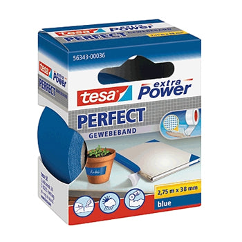 Bluepixel Equipamentos e Serviços Informáticos Lda | Fita Adesiva de Tecido Azul 38mmx2,75m Extra Power Tesa Tesa Reparadoras