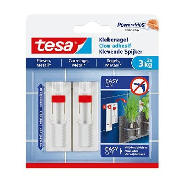 Bluepixel Equipamentos e Serviços Informáticos Lda | Prego Adesivo Tesa Powerstrips 3kg - 2 unidades para superfícies lisas Tesa Fixadores