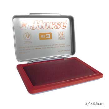 Bluepixel Equipamentos e Serviços Informáticos Lda | Almofada Carimbos Nº3 Horse Vermelho 5,4x8,5cm Horse Almofadas para Carimbos