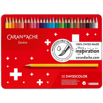 Bluepixel Equipamentos e Serviços Informáticos Lda | Lápis de Cor Aquarelável Caran D’Ache Swisscolor 30 unid. Caran Dache Lápis