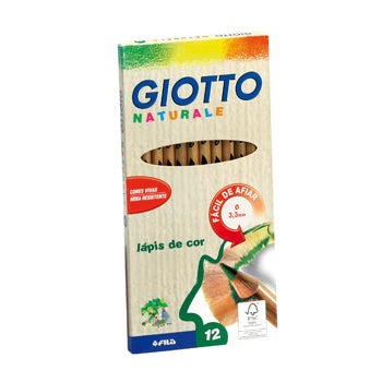Bluepixel Equipamentos e Serviços Informáticos Lda | Lápis de Cor Giotto Natural 12 unidades - Caixa Cartão 18cm Giotto Lápis