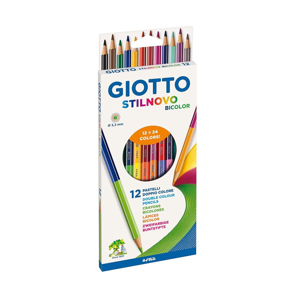 Bluepixel Equipamentos e Serviços Informáticos Lda | Lápis de Cor Giotto Stilnovo Bicolor 12 un. - 18cm Giotto Lápis
