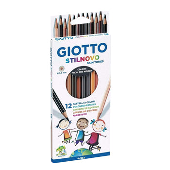 Bluepixel Equipamentos e Serviços Informáticos Lda | Lápis de Cor Giotto Stilnovo Skin Tones 12 un — 18cm Giotto Artes e Manualidades
