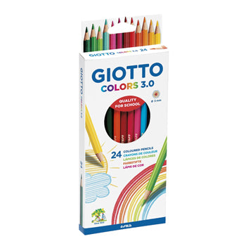 Bluepixel Equipamentos e Serviços Informáticos Lda | Lápis de Cor Giotto Colors 24 Unidades – Caixa e Cartão, 18cm Giotto Lápis