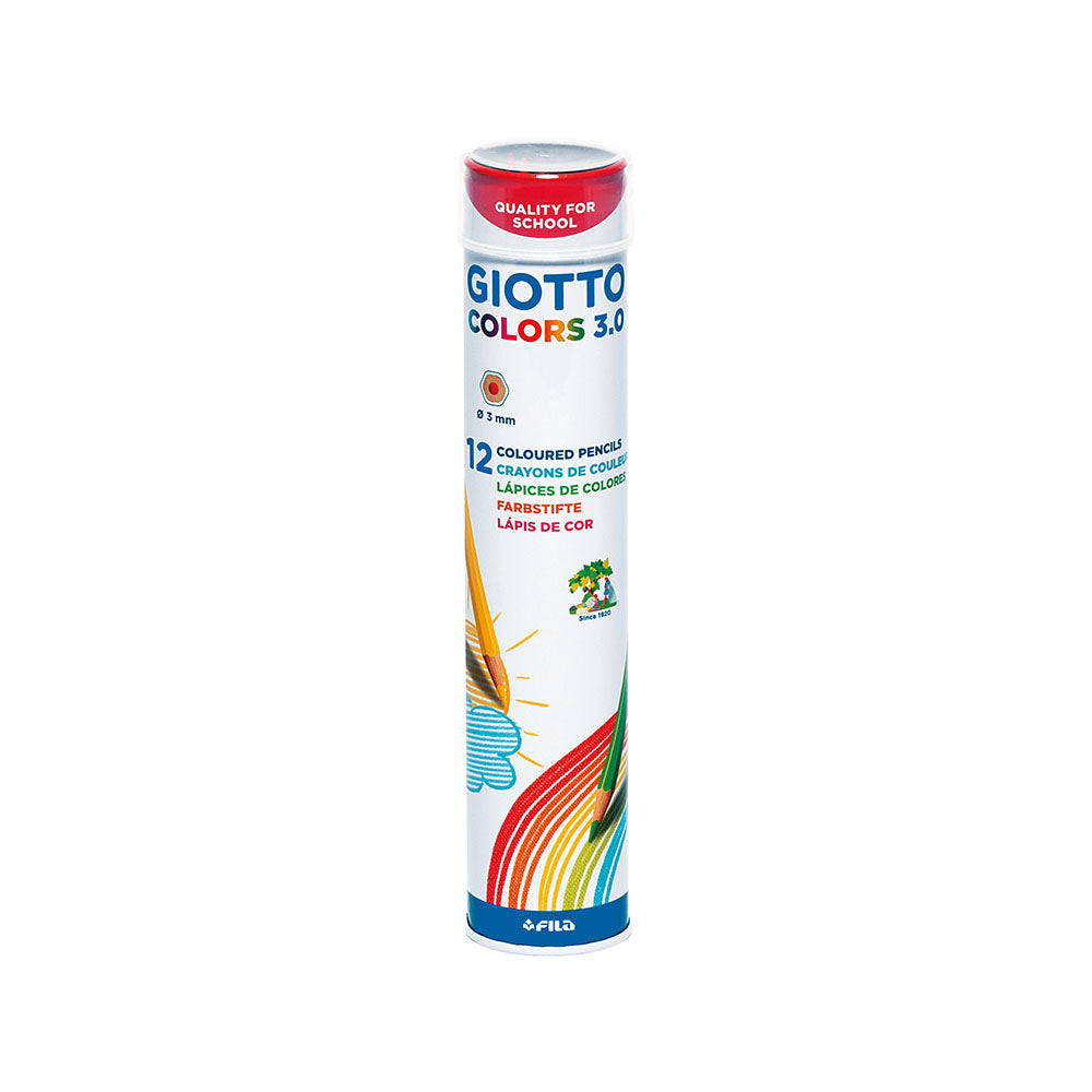 Bluepixel Equipamentos e Serviços Informáticos Lda | Lápis de Cor Giotto Colors 12un - Copo Metálico 18cm Giotto Lápis
