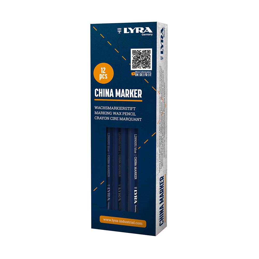 Bluepixel Equipamentos e Serviços Informáticos Lda | Lápis Dermatográfico Lyra Marker Azul 12 Unidades – Precisão e Qualidade Lyra Lápis