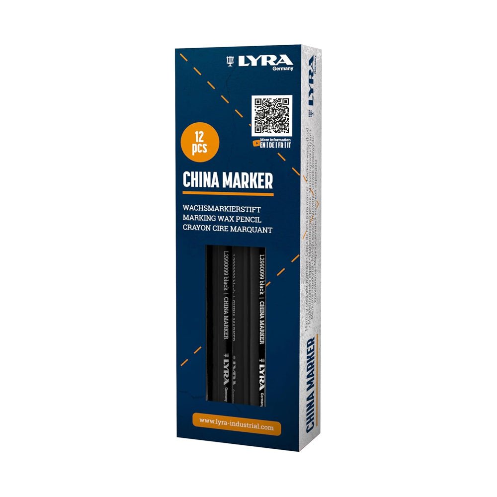 Bluepixel Equipamentos e Serviços Informáticos Lda | Lápis Dermatográfico Preto Lyra Marker — Caixa com 12 unidades Lyra Lápis