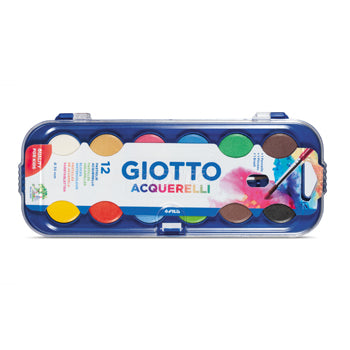 Bluepixel Equipamentos e Serviços Informáticos Lda | Aguarelas 12 Cores com Pincel Giotto – Conjunto para Pintura Artística Giotto Aguarelas