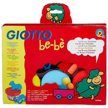 Bluepixel Equipamentos e Serviços Informáticos Lda | Conjunto Pasta Modelar Giotto Be-Be 3x100g + Moldes para Arte e Crianças Giotto Be-Be Giotto Be-Be