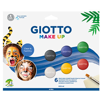 Bluepixel Equipamentos e Serviços Informáticos Lda | Pincel Esponja Giotto para Pintura Facial – 6 Cores Clássicas Giotto Pinturas de Corpo