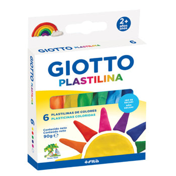 Bluepixel Equipamentos e Serviços Informáticos Lda | Plasticina Giotto 6 Cores – Pack de 6x15g para Brincar e Criar Giotto Plasticinas e Massas