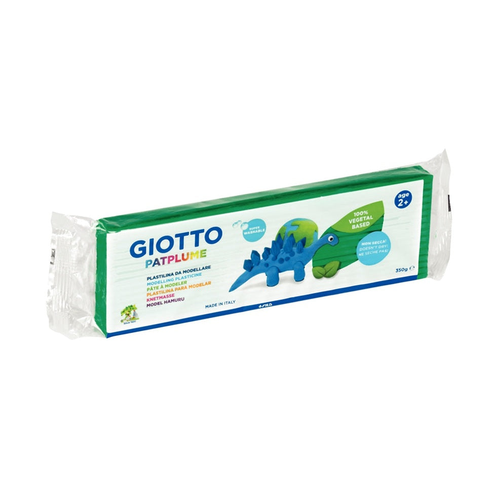 Plasticina Verde Escuro Giotto Patplume 350g - Massa de Modelar de Alta Qualidade