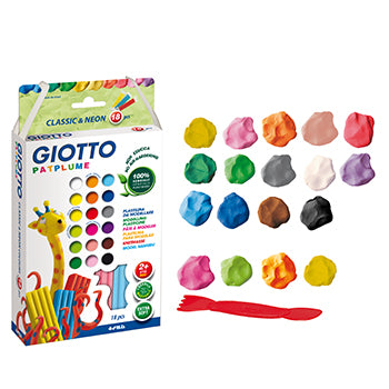 Bluepixel Equipamentos e Serviços Informáticos Lda | Plasticina Giotto Patplume 18 Cores | 18x20g para Crianças Giotto Plasticinas e Massas