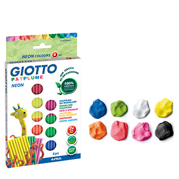 Bluepixel Equipamentos e Serviços Informáticos Lda | Plasticina Neon 8 Cores Patplume Giotto - Kit de 8x33g Giotto Plasticinas e Massas