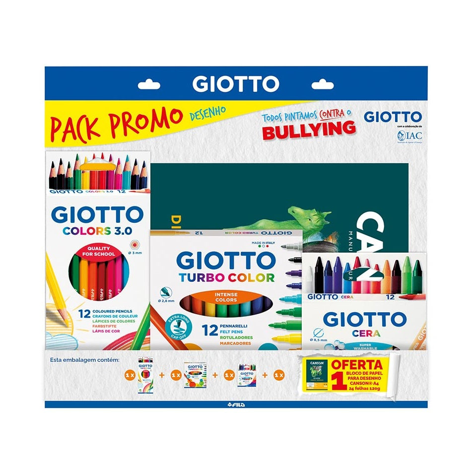 Pack Promo Giotto Desenho 3+1 | Conjunto de Materiais Artísticos