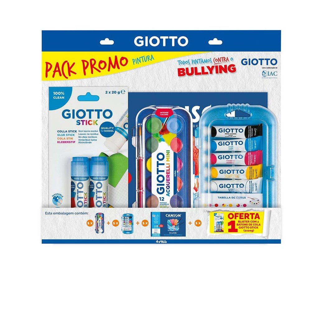 Pack Promo Giotto Pintura 3+1 – Conjunto Econômico para Arte