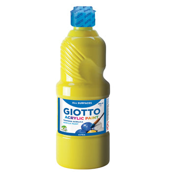 Bluepixel Equipamentos e Serviços Informáticos Lda | Guache Líquido Acrílico Giotto Amarelo 500ml - Cor Vibrante e de Alta Qualidade Giotto Guaches Infantis
