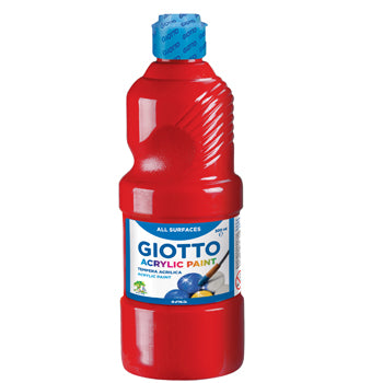 Bluepixel Equipamentos e Serviços Informáticos Lda | Guache Líquido Acrílico 500ml Giotto Vermelho – Cor Vibrante e Versátil Giotto Guaches Infantis