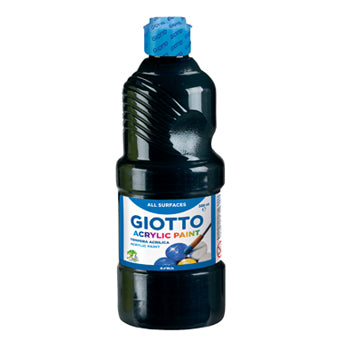 Bluepixel Equipamentos e Serviços Informáticos Lda | Guache Líquido Acrílico Preto 500ml Giotto - Tinta para Artes Giotto Guaches Infantis