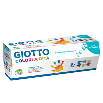 Bluepixel Equipamentos e Serviços Informáticos Lda | Guache Giotto para Dedos, 6 Cores – Pintura Infantil 100ml Cada Giotto Guaches Pintura Dedos