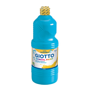 Bluepixel Equipamentos e Serviços Informáticos Lda | Guache Líquido 1L Giotto Azul Ciano para Educação Escolar Giotto Guaches Infantis