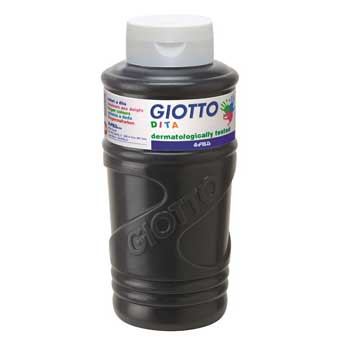 Bluepixel Equipamentos e Serviços Informáticos Lda | Guache Giotto Dedo 750ml Preto | Pintura segura para crianças Giotto Guaches Pintura Dedos