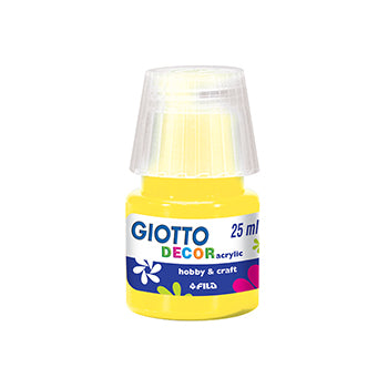 Bluepixel Equipamentos e Serviços Informáticos Lda | Guache Decor Acrílico Giotto Amarelo 25ml - Tinta para Artesanato Giotto Guaches Decor