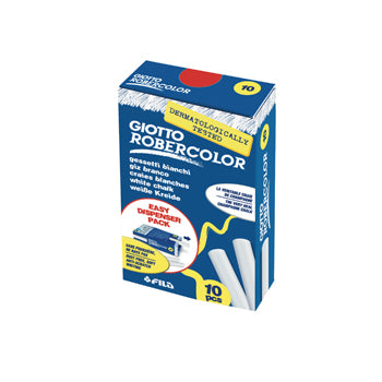 Bluepixel Equipamentos e Serviços Informáticos Lda | Giz Branco Giotto Robercolor 10 Unidades - Ideal para Desenho Escolar Giotto Giz