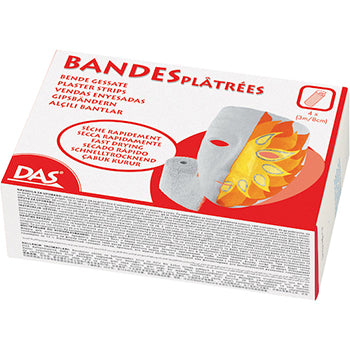 Bluepixel Equipamentos e Serviços Informáticos Lda | Gesso em Bandas 8cm x 3m - Pack com 4 unidades | Curativo Ajustável DAS Plasticinas e Massas